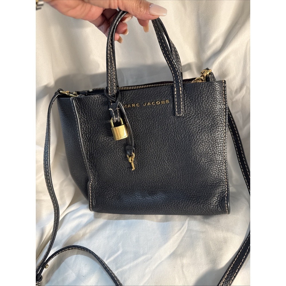 NWOT MINT!! Marc Jacobs MINI GRIND Leather BLACK Crossbody Bag